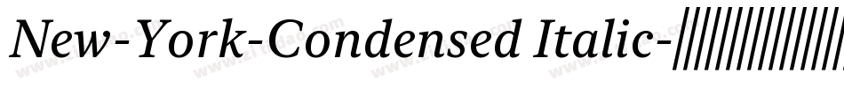 New-York-Condensed Italic字体转换